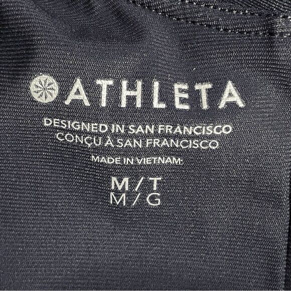 Athleta Keyhole One Piece Swimsuit Black Size MT Medium Tall UPF 50 Bathing Suit - Picture 11 of 14